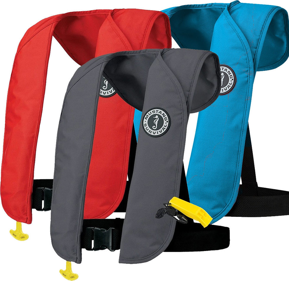 Manual Inflatable PFD grey capecodkayak