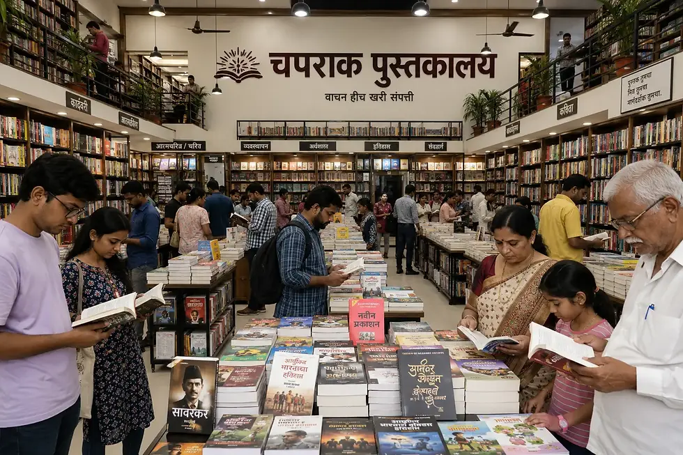 different age people reading books in chaprak pustakalay.webp