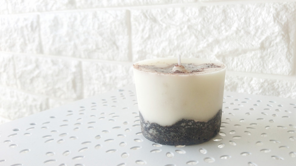 DIY lilin kopi dengan cetakan kontainer es krim