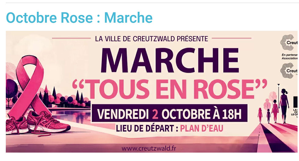 OCTOBRE ROSE 2026 - Edition CREUTZWALD