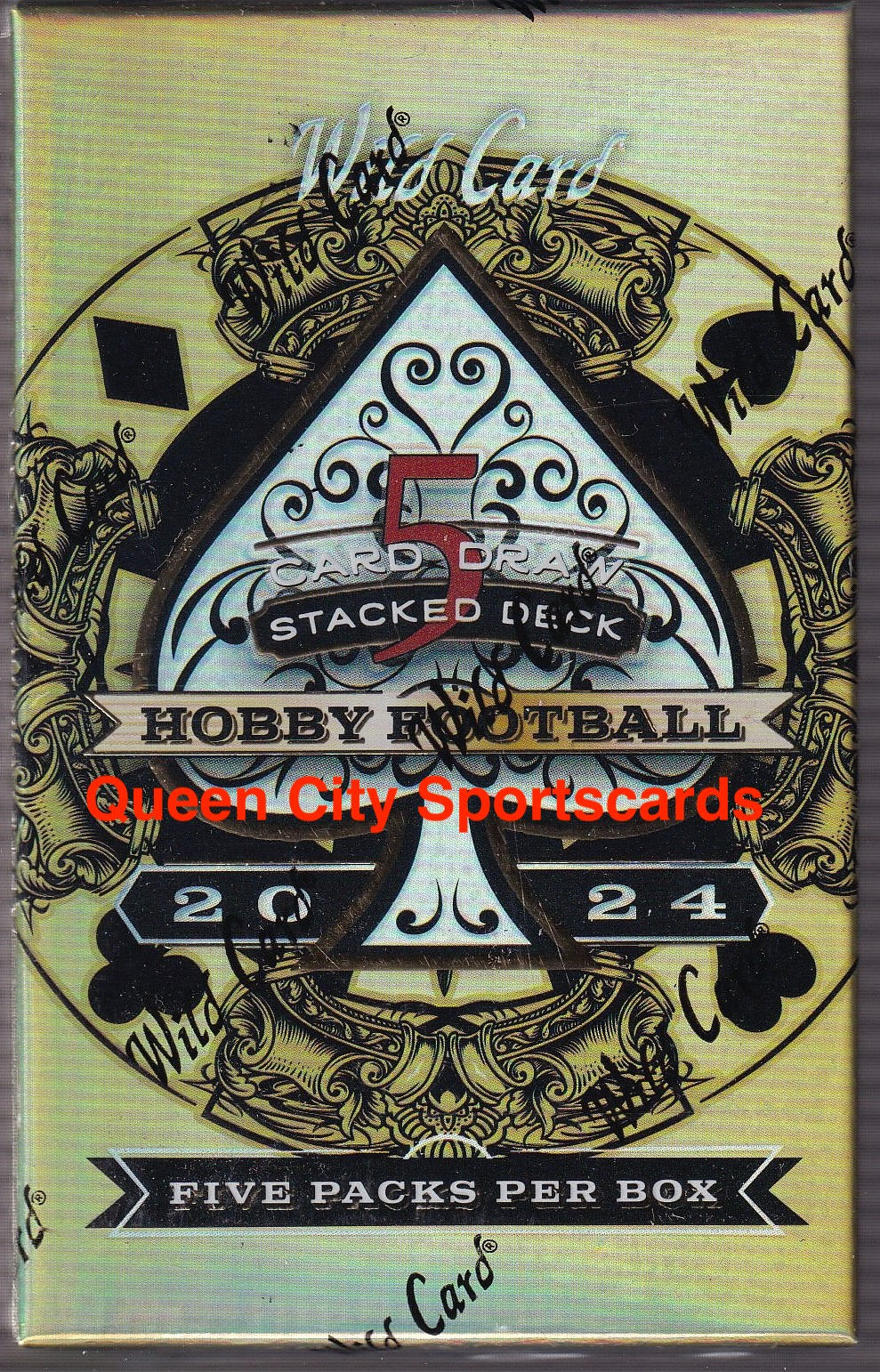 2024 Wild Card Five Card Draw Stacked Deck Football Hobby Box