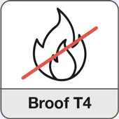 Certificazione al fuoco B Roof T4 (per la versione STARFLEX ULTRA BROOF) utile per fotovol