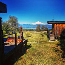 con vista espectacular Lago y Volcan activo Villarrica