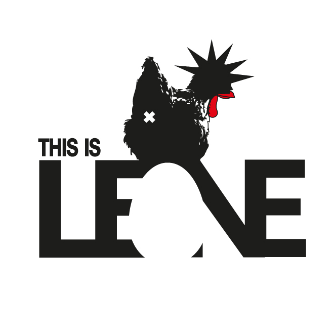 LOGOTYPE BRANDING LOGO POULE ROCK'N ROLL DECALE