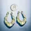 Thumbnail: 10K Real Gold Graduated Satin Hoop Earrings - Diamond Cut Hoop Earrings
