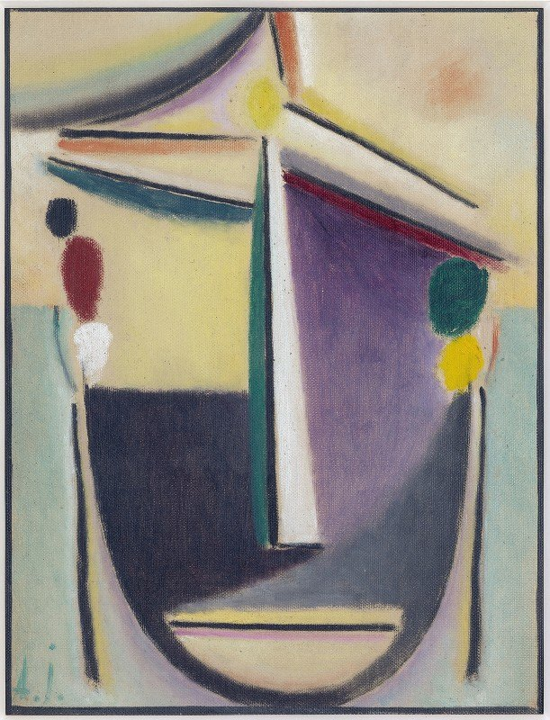 Abstract Head, Black-Yellow-Purple (around 1922) Alexej von Jawlensky