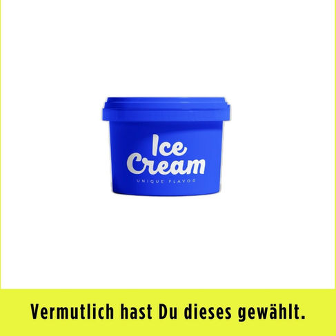 Ice cream cup with soft font