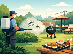 Backyard Mosquito Treatment Before BBQ