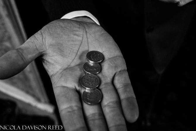 ..not forgetting the 4 golden coins for the wedding certificate