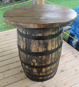 Whiskey Barrel Table