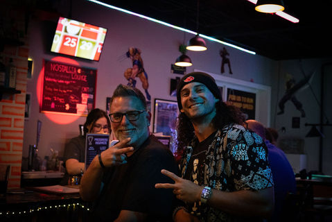 guests at bar nostalgia lounge