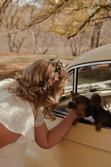 Melanie and dog