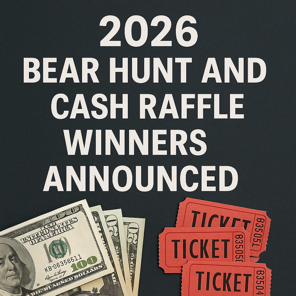 Wildcat Raffle Bear Hunt Winner, Cash Raffle Winners