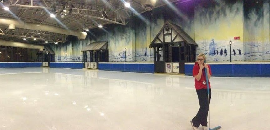A far more youthful looking Saira, at the local ice rink I worked at for 8 years!