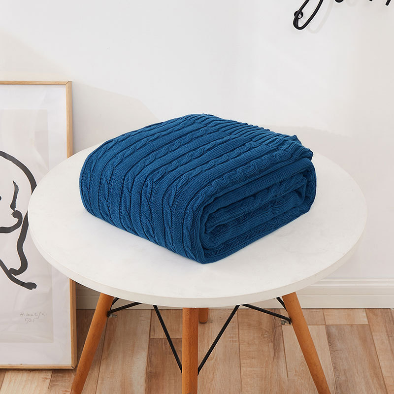 Miniatura: Cotton Knitted Hemp Yarn Blanket
