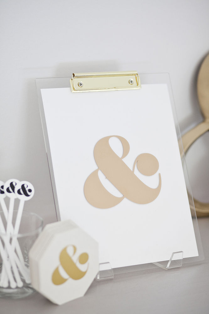 Thumbnail: Acrylic Gold Ampersand Clipboard