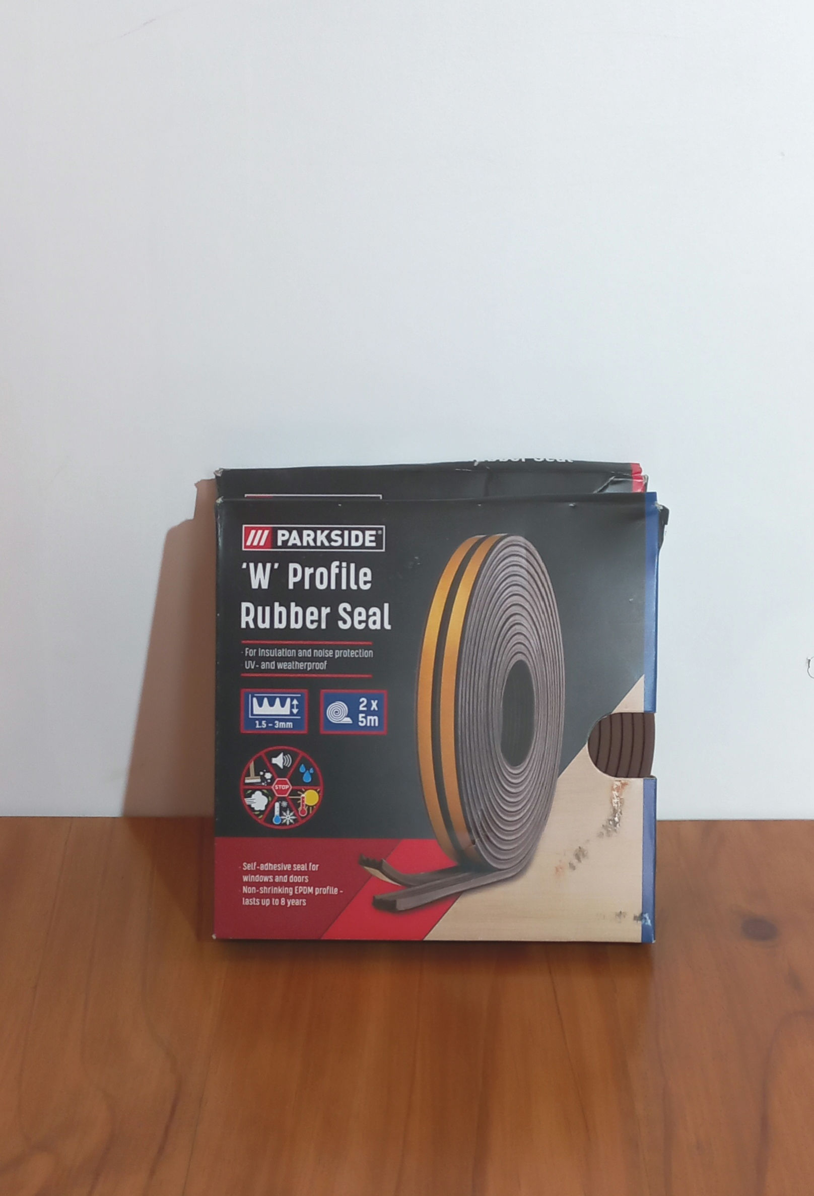 Rollo autoadhesivo de goma para ventanas y puertas 2x5mts, Alemana Parkside