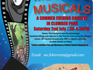 The Freemasons of Bassetlaw present Movies & Musicals Clumber Park Sat 2nd July 2022