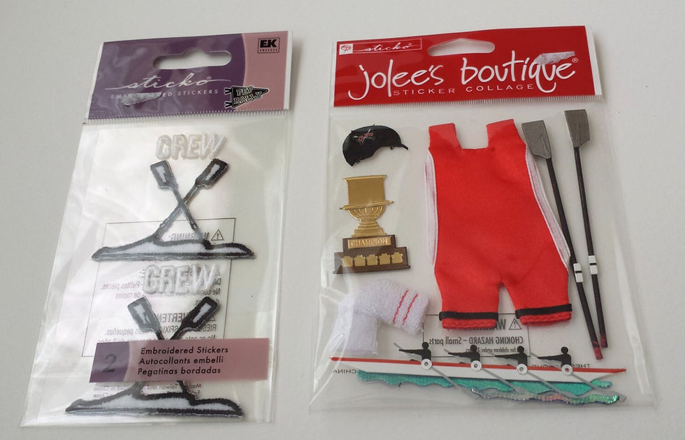 Thumbnail: STICKERS / CREW ROWING Sports / Scrapbook Card Supply / Dimensional Jolee's