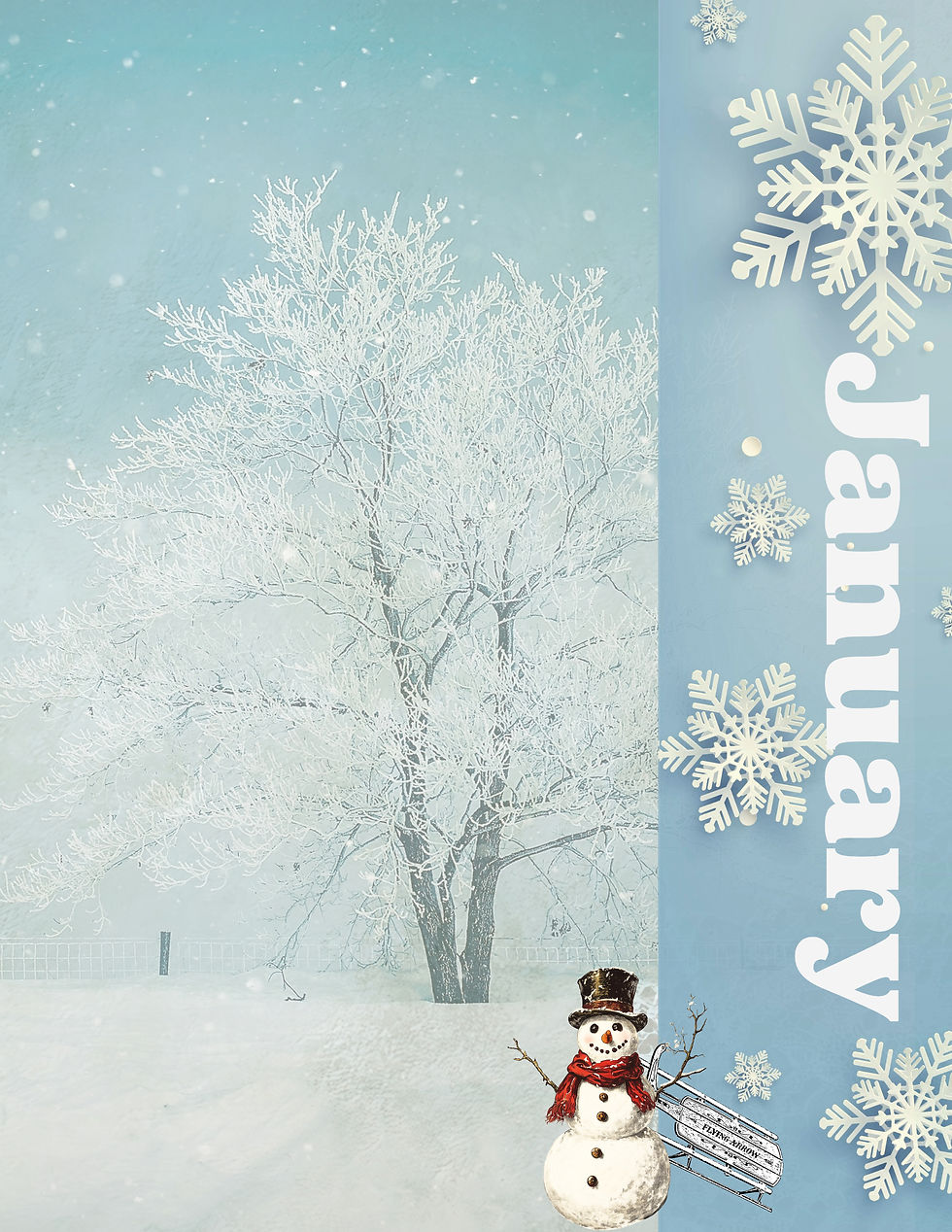 Thumbnail: DIGITAL Winter Blue  Junk Journal Scrapbook Ephemera - Printable Paper Download