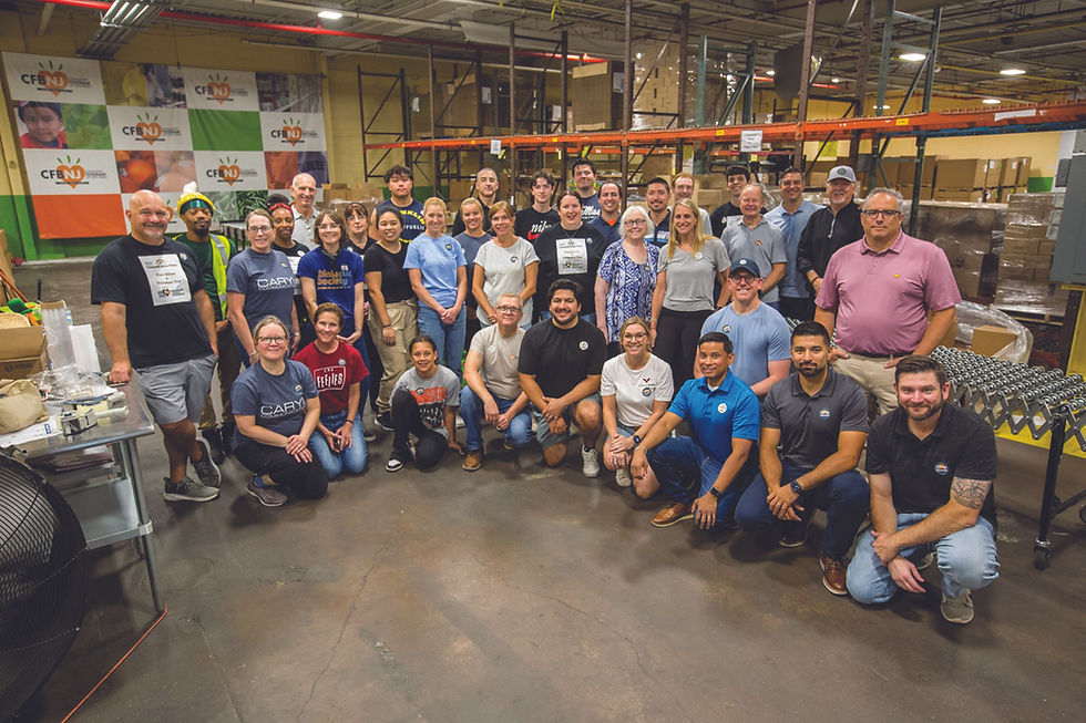 NAIOP NJ staff, members and industry leaders volunteering at CFBNJ for Community Action Food Drive & Volunteer Day 2025.(Photo credit: Aaron Houston)