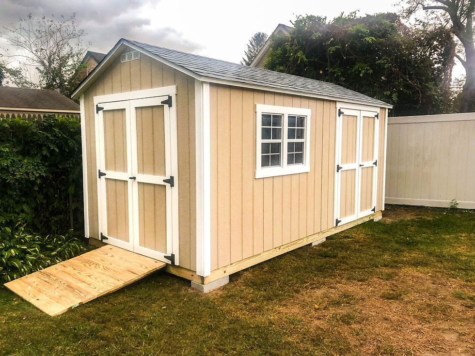 8x16 shed with extra double doors