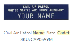 Blue name plate