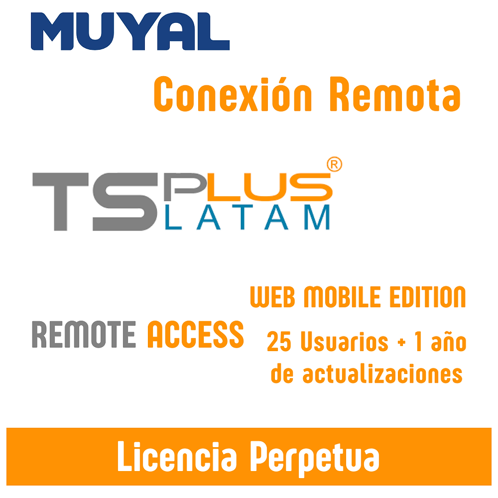 TSPLUS MOBILE WEB EDITION LICENCIA - 25 USUARIOS 1 AÑO DE ACTUALIZACION