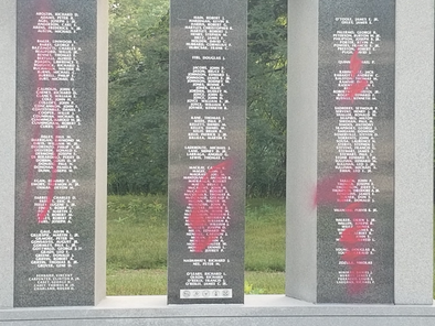 Fenway Vietnam Memorial Vandalized With Red Paint; Police Investigating (7/23/21)