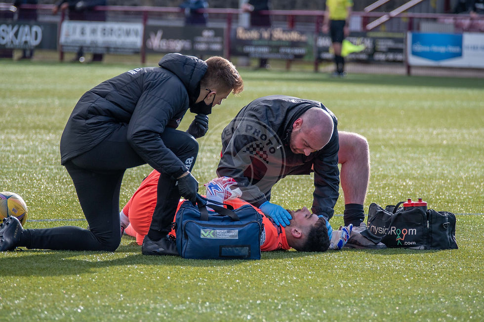 the physios were kept busy early on