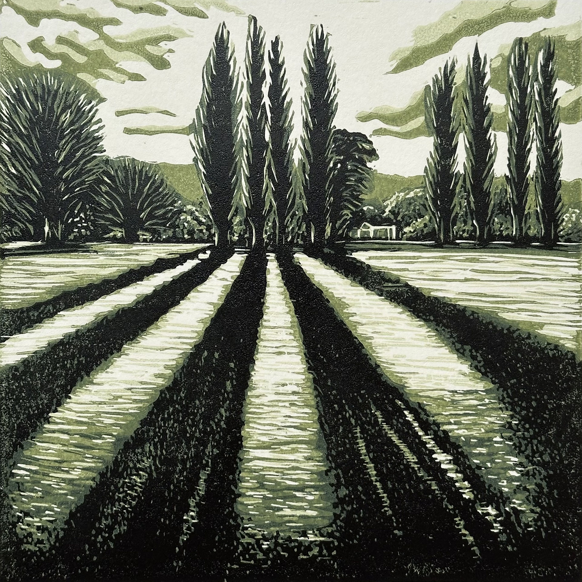 Anna Lansley reduction linoprint