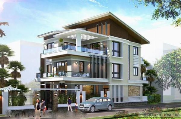 BIỆT THỰ MÁI CHÉO 3 TẦNG