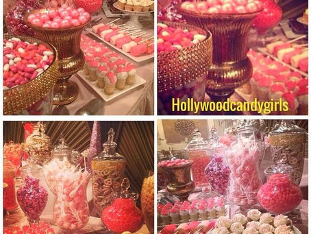 Pink, Blush, Ivory, White, Gold, Silver, Bling Wedding Candy & Dessert Station! Yummy Fun Food