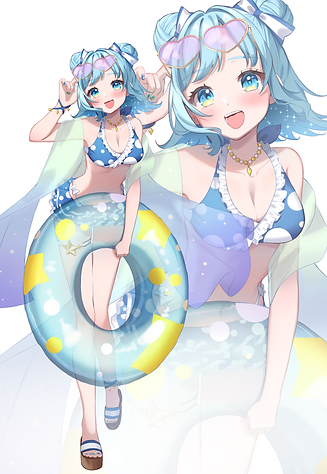 Vtuber　天星みそら様　水着イラスト2025
