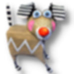 Pappmaché Hund Unikat Figur naiv Hauptansicht