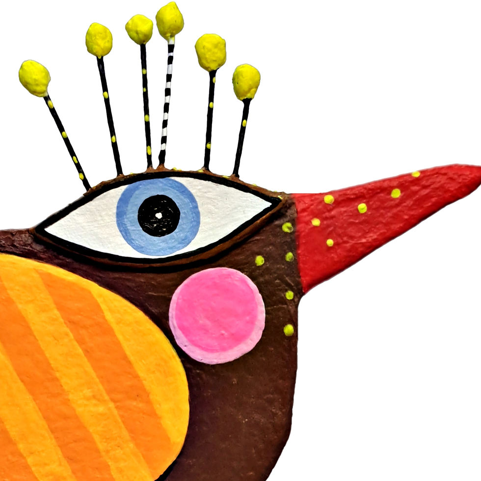 Miniaturbild: Detailansicht der Albschnepfe Vogelskulptur Unikat Artikelnummer 260204339 mit ausdrucksstarker Bemalung