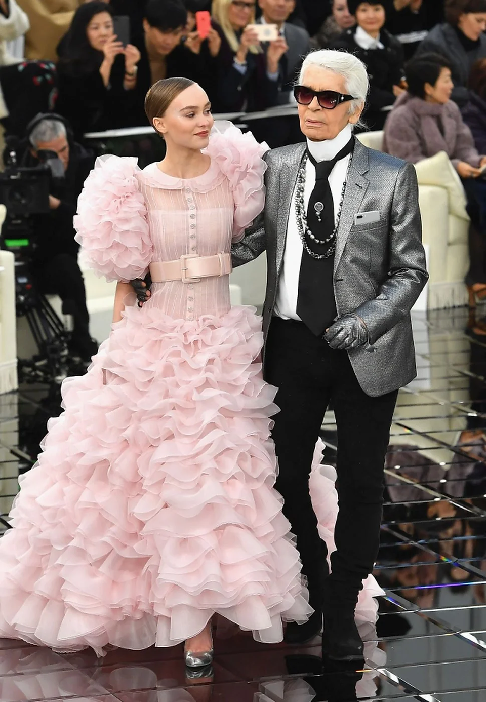 Karl Lagergeld and Lily Rose