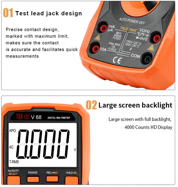 Thumbnail: VAR TECH Digital Multimeter(V 68)