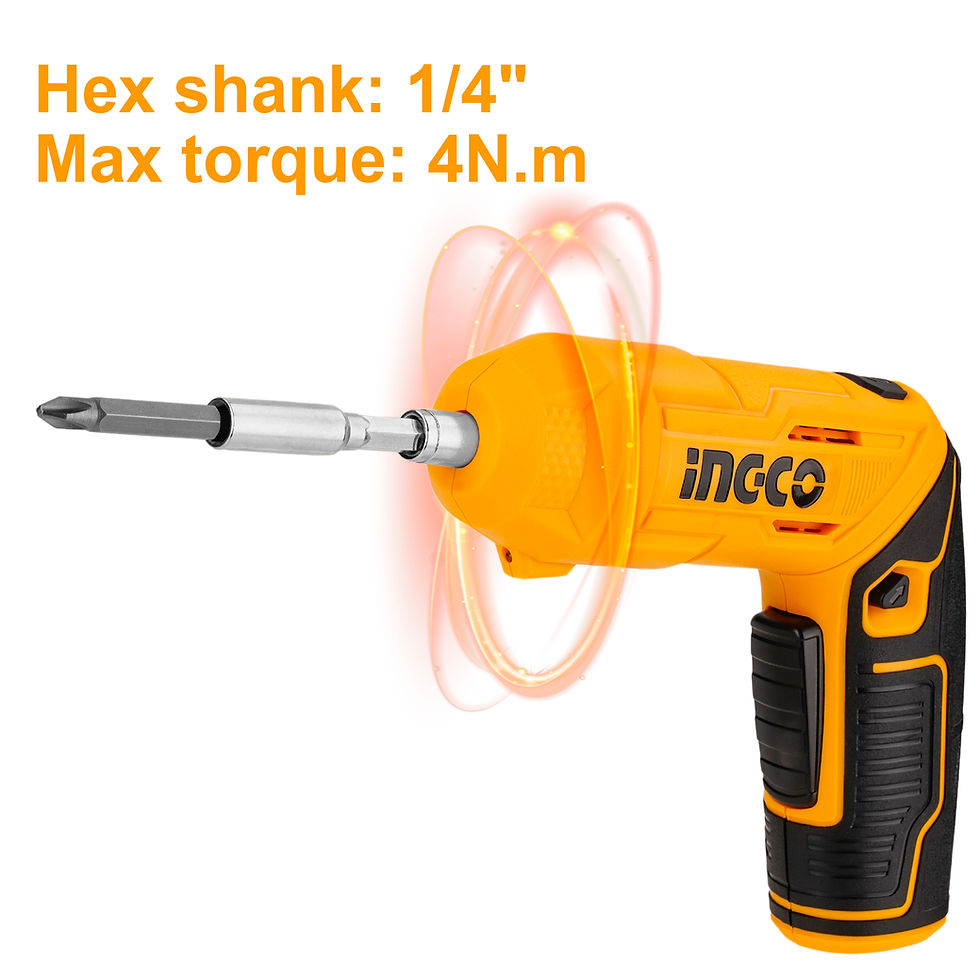 Thumbnail: INGCO 4V Li-Ion Cordless Screwdriver Kit with Adjustable Handle-CSDLI0442
