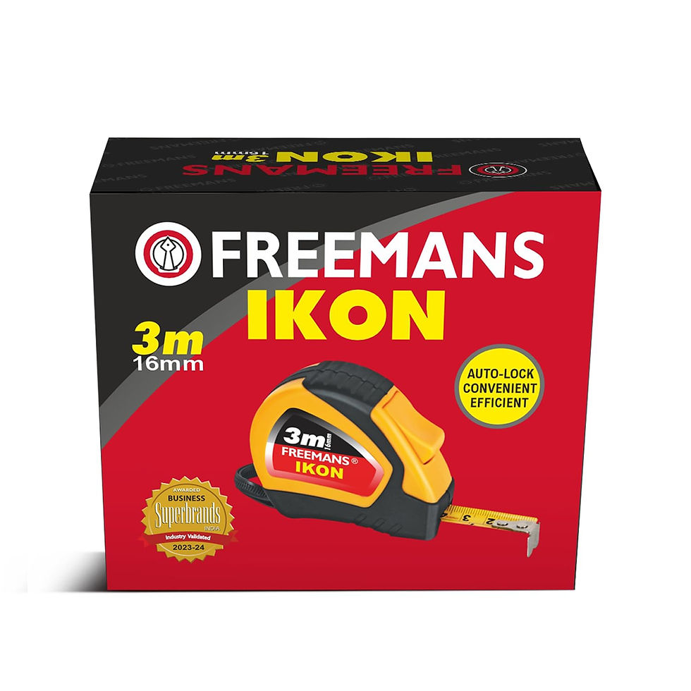 Thumbnail: FREEMANS IKON 3 Meter Heavy Duty Steel Measuring Tape with Auto-Lock