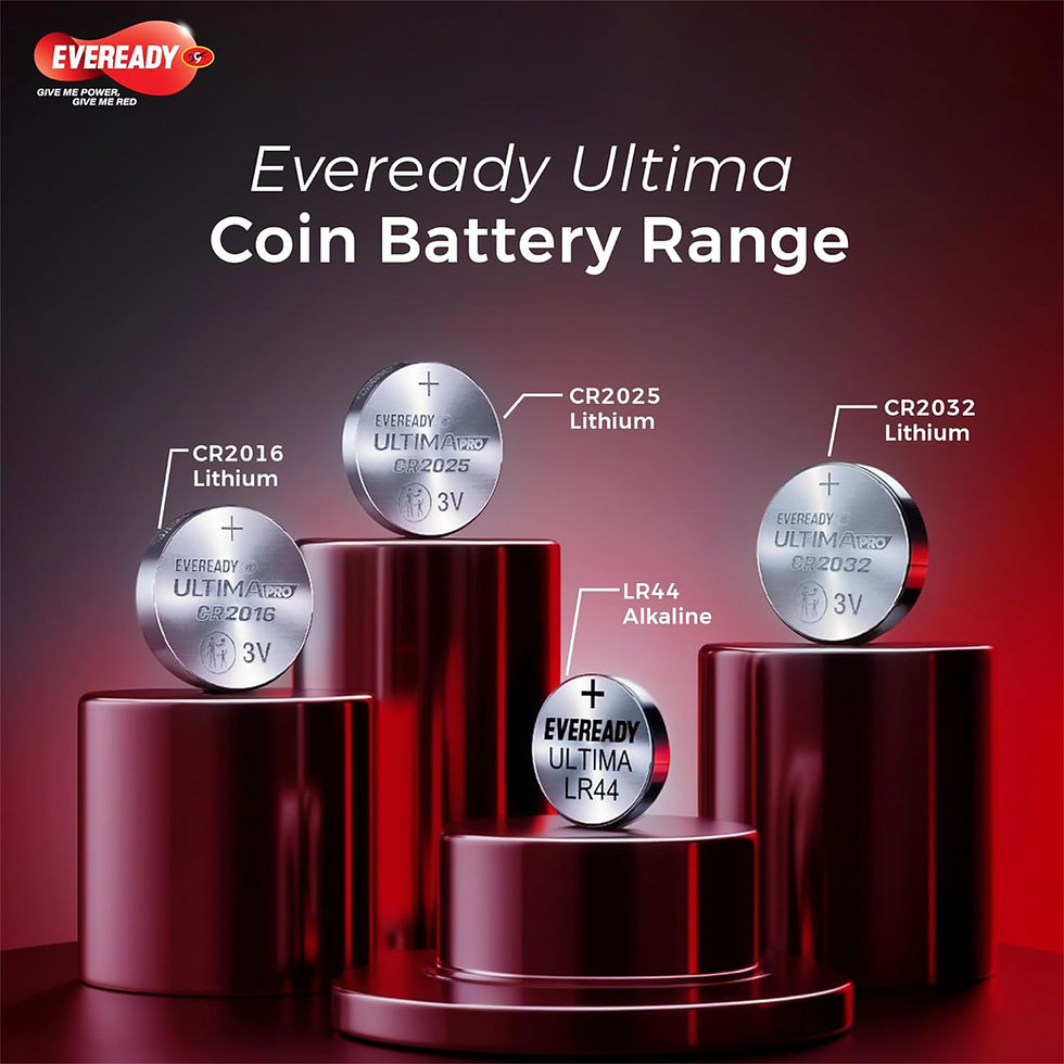 Thumbnail: EVEREADY Ultima Pro CR2032 Lithium Coin Battery (3V) - Pack of 5
