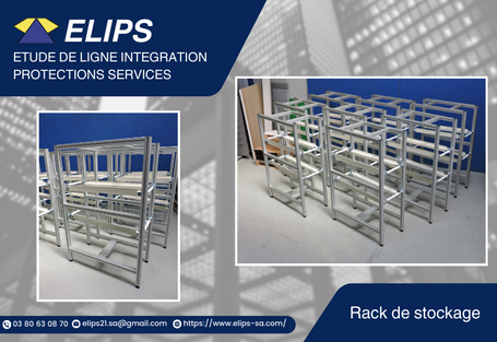 Partageons notre expérience ! Réalisation d’une série de 8 racks de stockage en profilé aluminium NORCAN et en rail à galets Carenal.