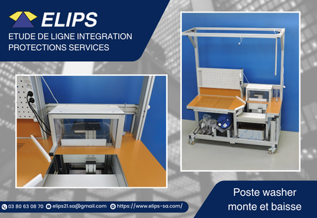 Partageons notre expérience ! Réalisation d’un poste Washer avec fonction monte et baisse en profilé aluminium NORCAN.