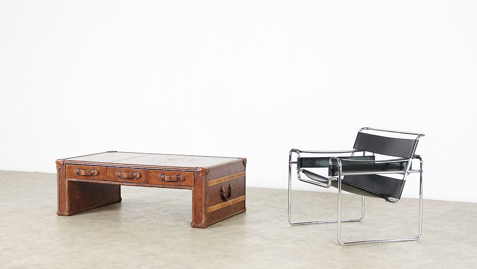 Miniaturbild: Overseas Suitcase Coffee Table Leather BROWN 