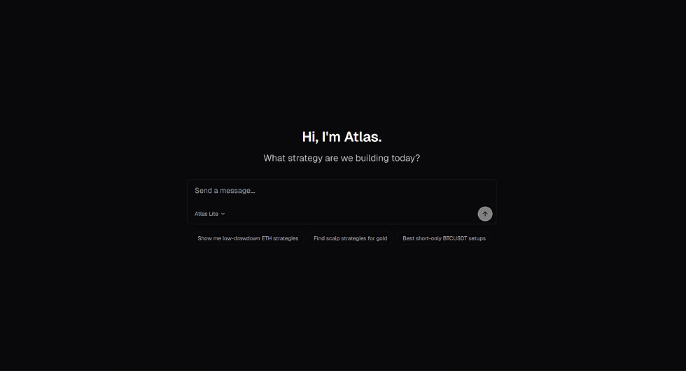 An image of Atlas's Chat UI