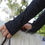 Thumbnail: Black Seamless Long Sleeve Top with Thumb Holes