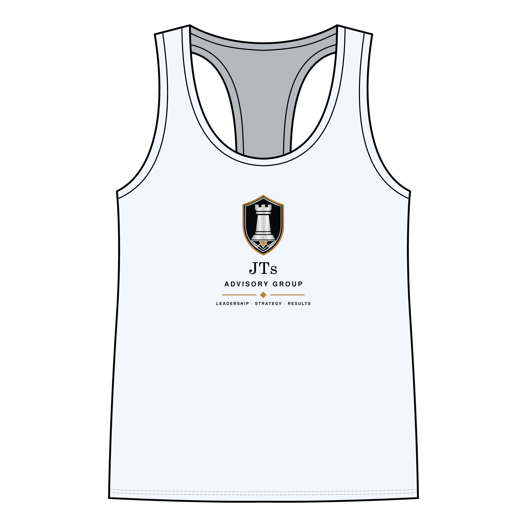JT's Advisory Group Crest Tank Top — Women's Logo Fitness & Casual Tank