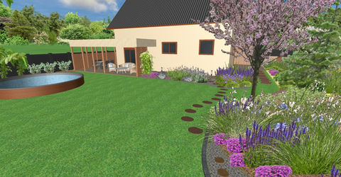 Návrh zahrady Opava Bílovec | návrh rodinné zahrady 