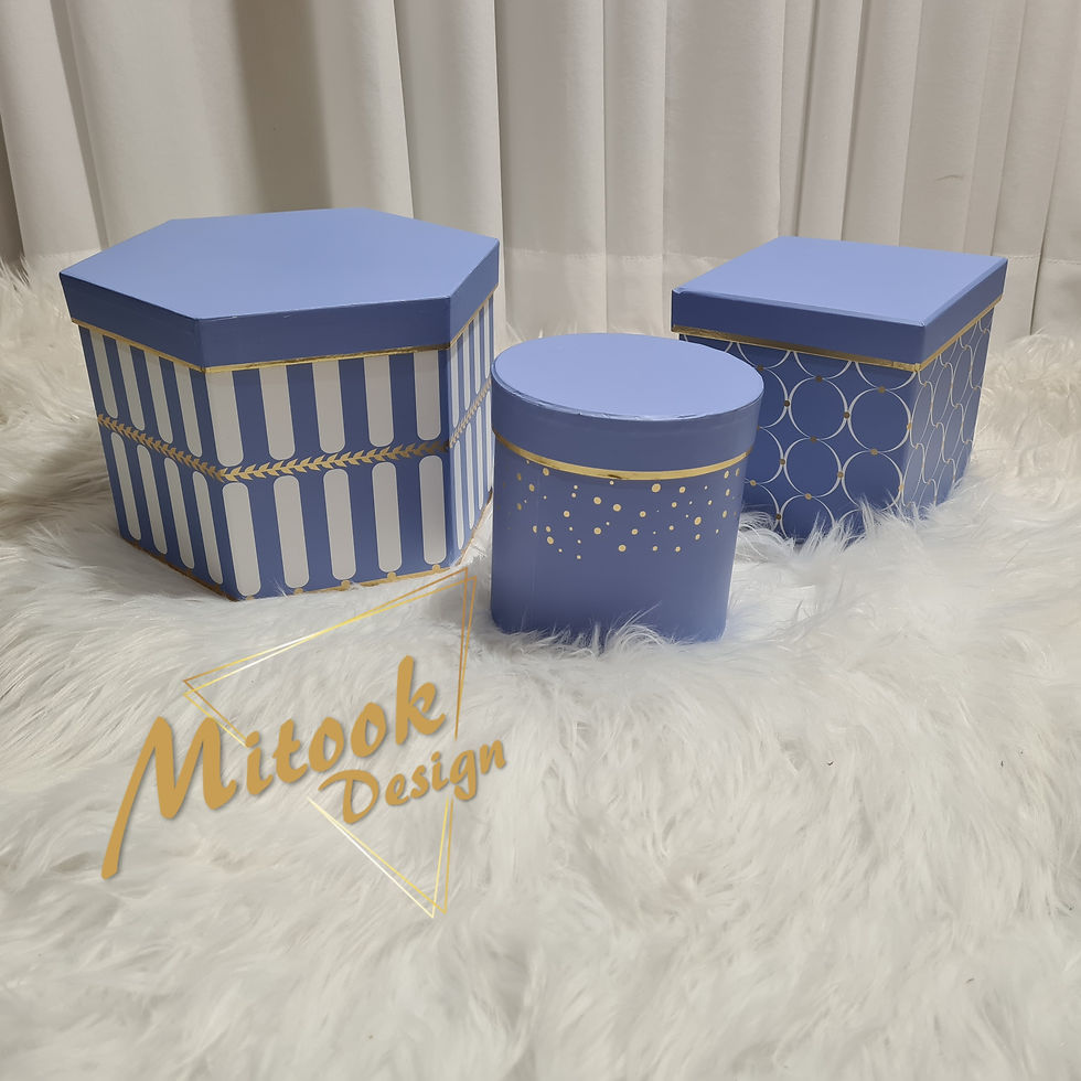 סט שלישייה בכחול