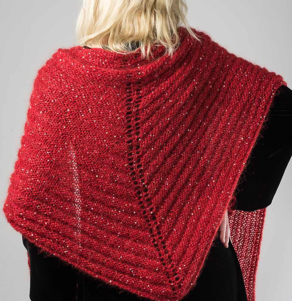 Thumbnail: KHD 121 CHRISTMAS JOY sparkling Christmas shawl